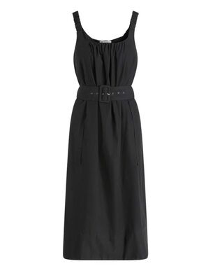 Black Belted Sleeveless Maxi Dress